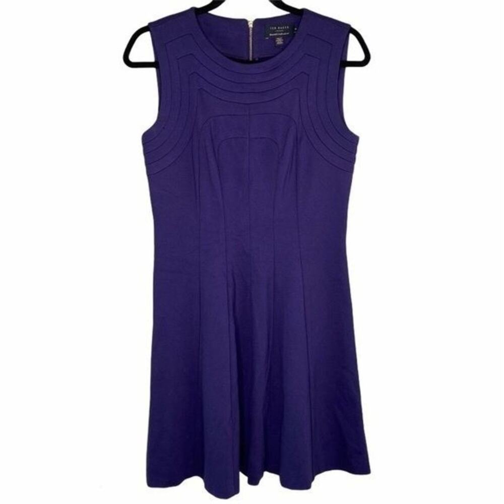 Ted Baker London Purple Aude Seam Detail Dress 6